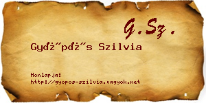 Gyöpös Szilvia névjegykártya